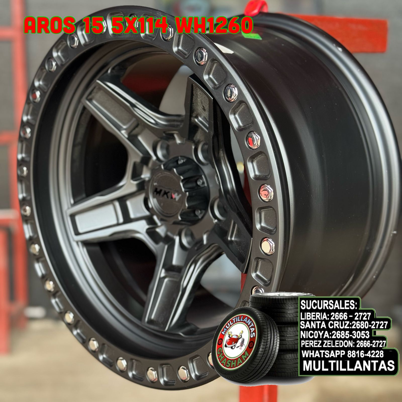 AROS # 15X8 5X114.3 ET0 MB WH1260